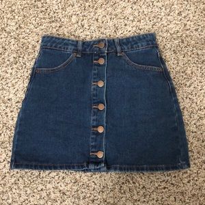 Denim Button Up Skirt
